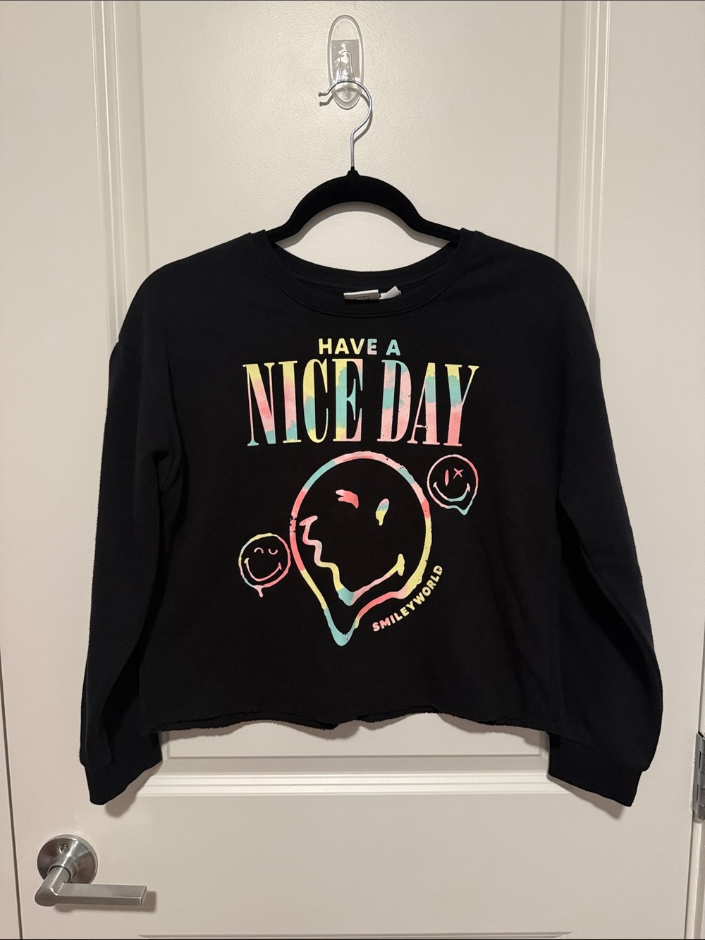 Have A Nice Day Black Kids Graphic Sweatshirt
